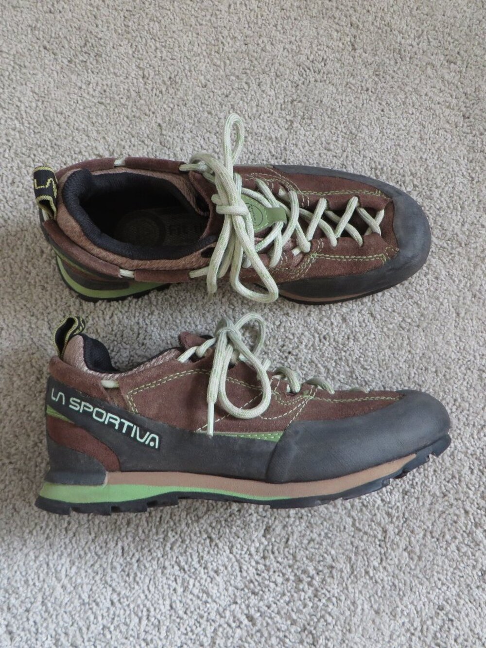 La sportiva womens boulder x approach/hiking shoes size 7 brown/green